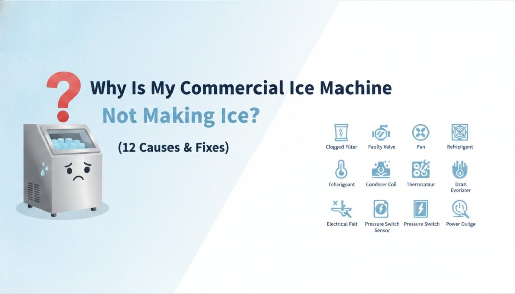 Why Is My Commercial Ice Machine Not Making Ice? (12 Causes & Fixes)